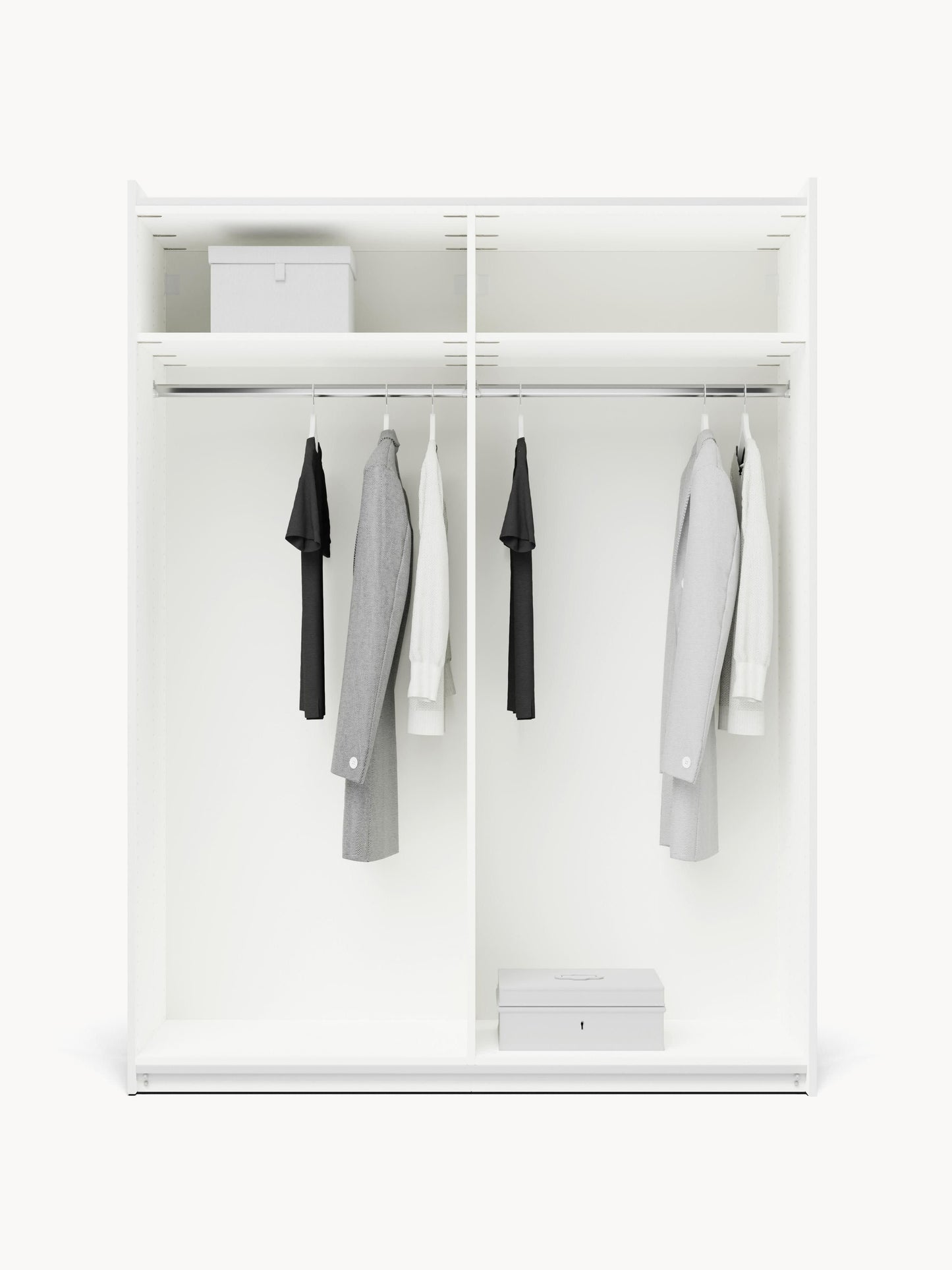 Charlanova Modular Sliding-Door Wardrobe, 150 cm Wide, in Various Sizes