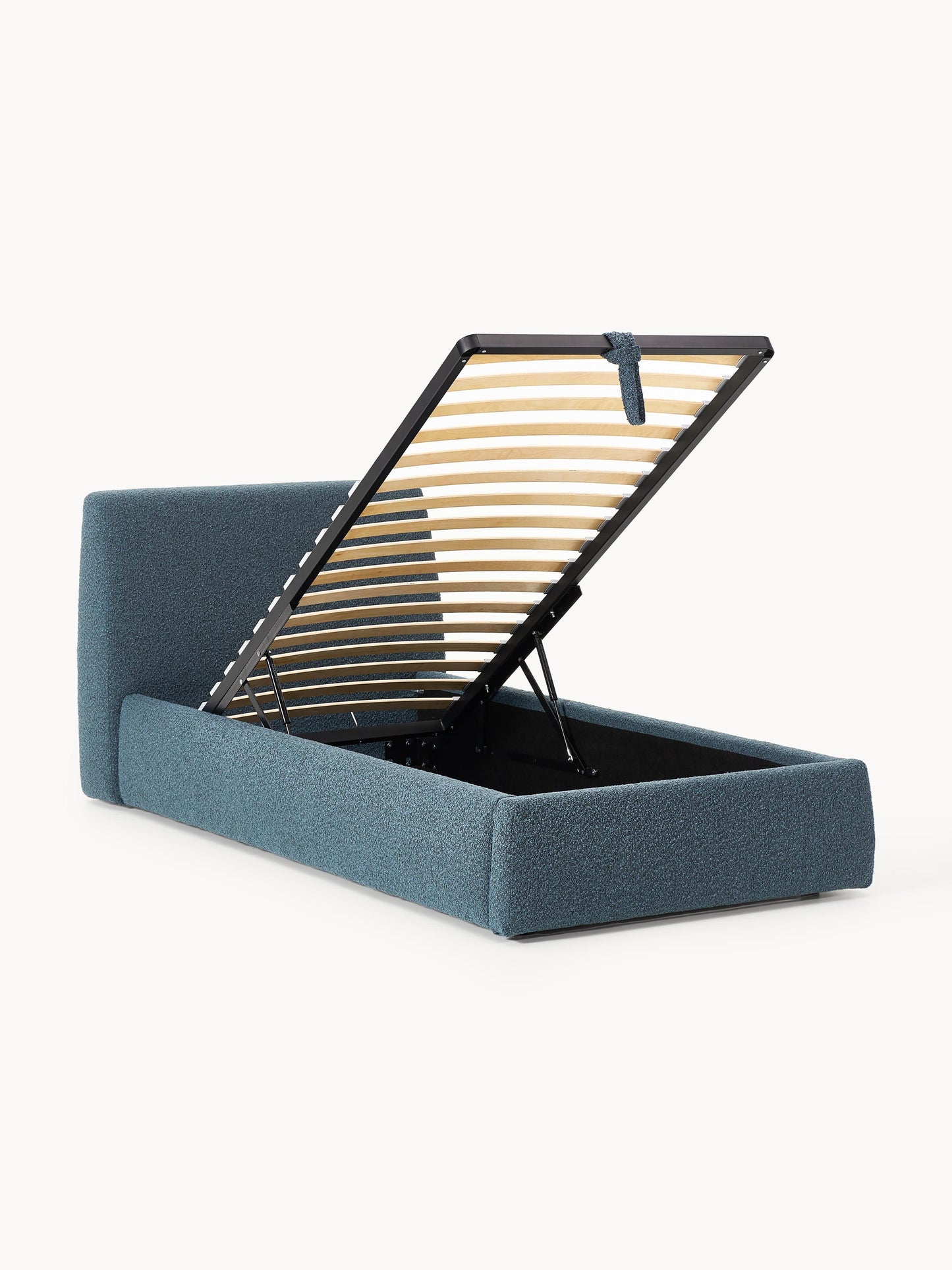 Cloveran Single Bed in Bouclé with Storage