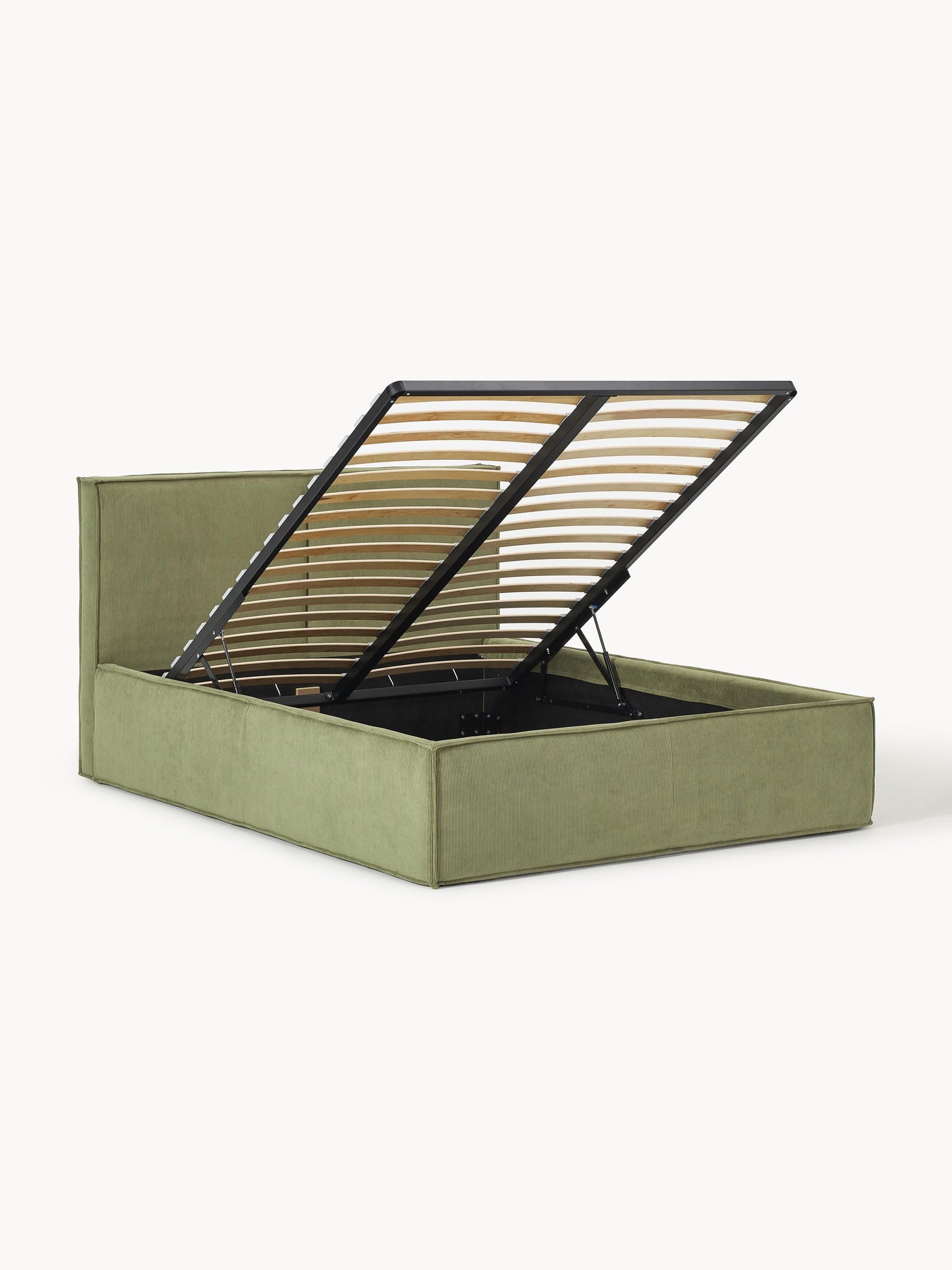 Dreponte Upholstered Bed in Corduroy with Storage