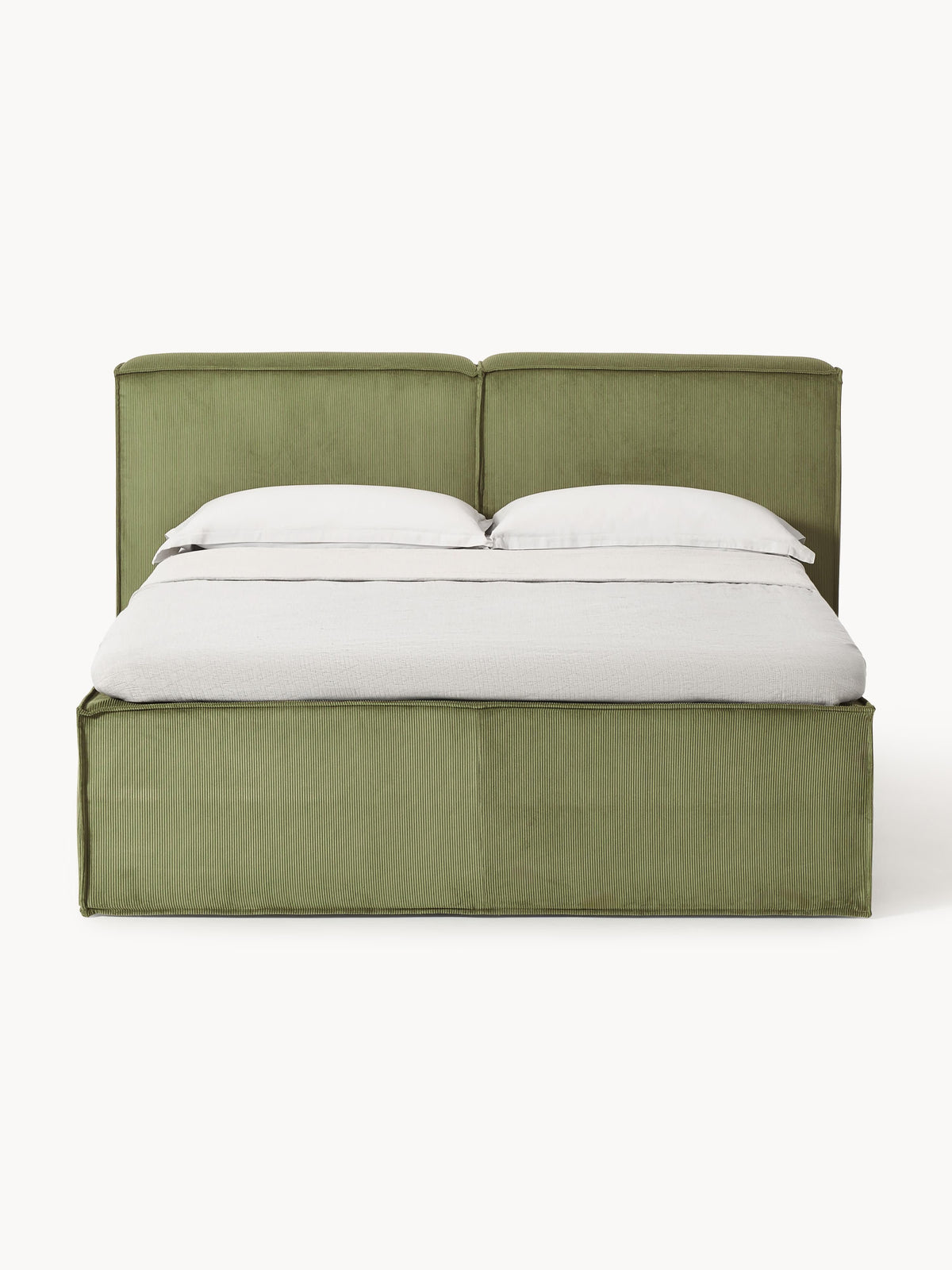 Lenvarro Box Spring Bed in Corduroy