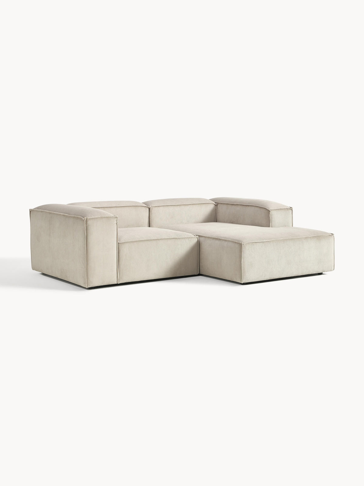 Lenvarro Modular Corduroy Corner Sofa (2-Seater)
