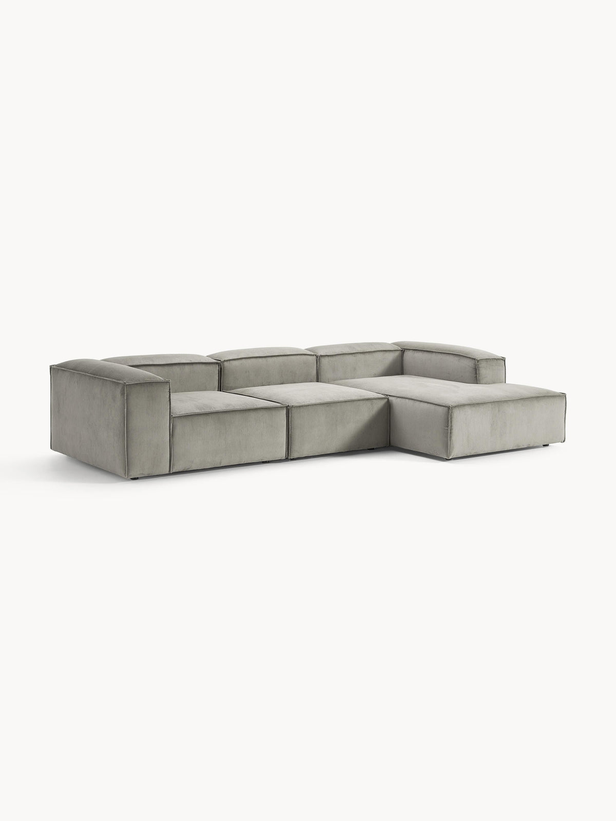 Lenvarro Modular Corduroy Corner Sofa (4-Seater)
