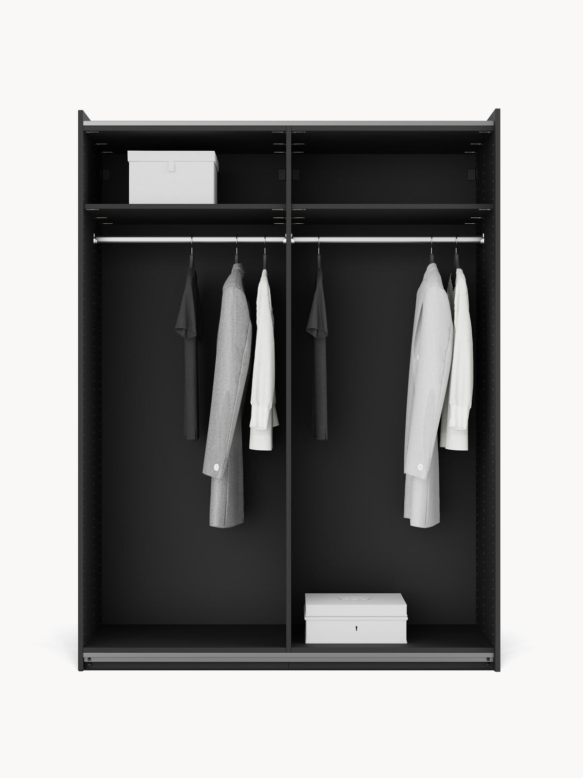 Leobrino Modular Sliding-Door Wardrobe, 150 cm Wide, in Various Sizes