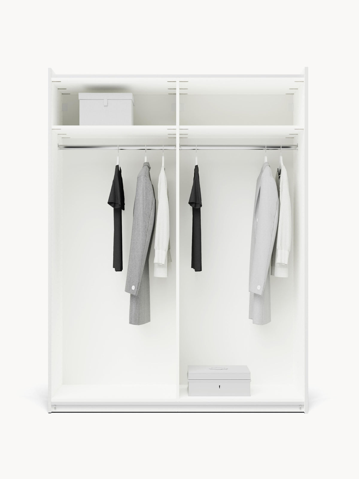 Leobrino Modular Sliding-Door Wardrobe, 150 cm Wide, in Various Sizes
