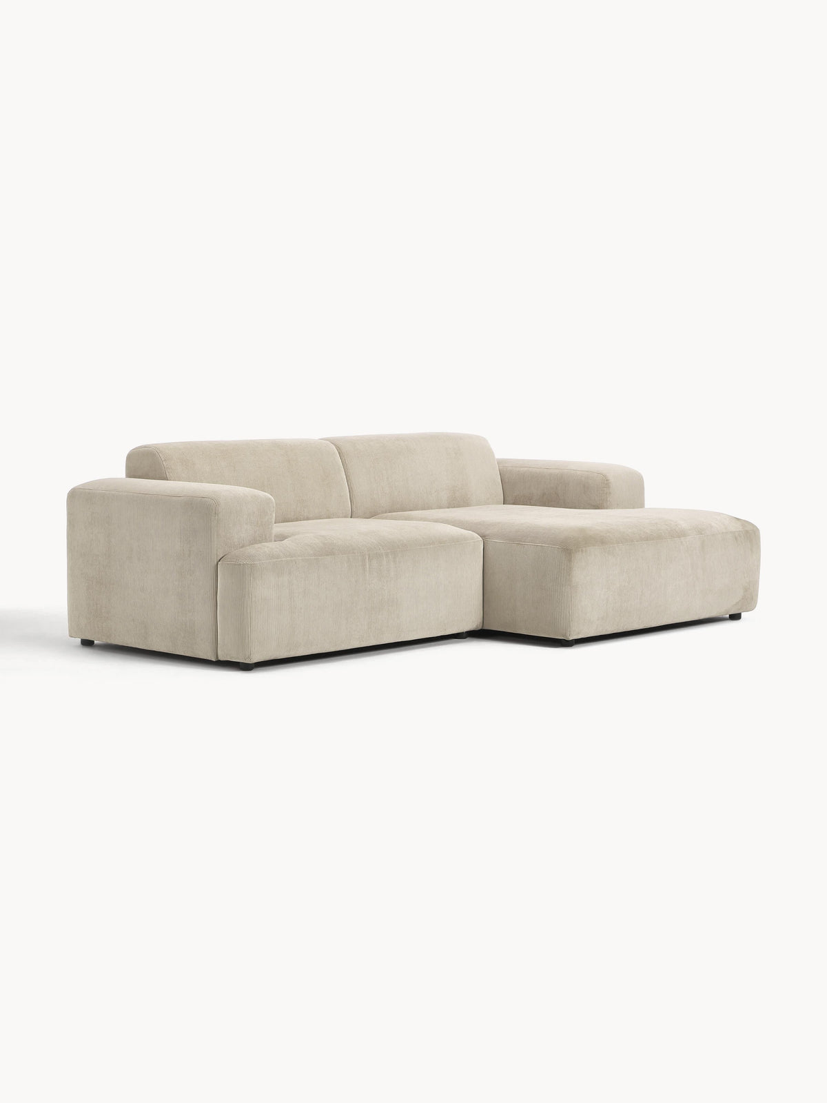 Melzara Corner Sofa in Corduroy (3-Seater)