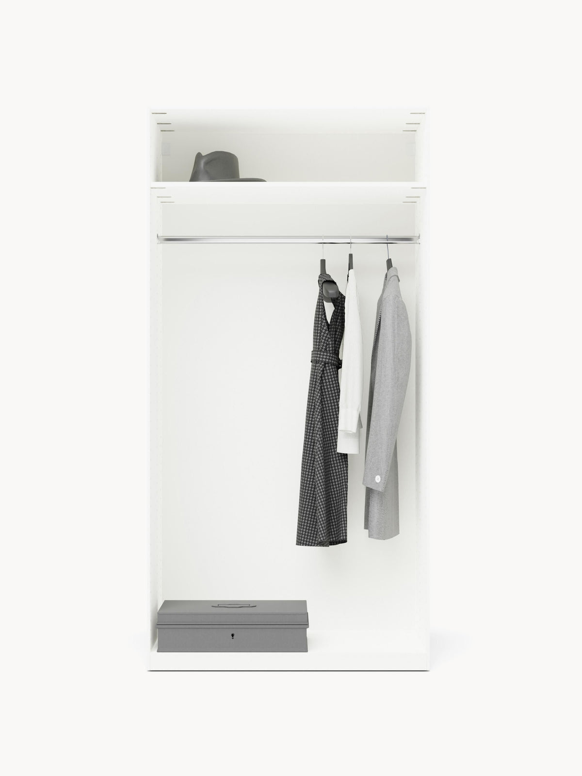 Simavoro Modular Hinged-Door Wardrobe, 100 cm Wide, in Various Sizes