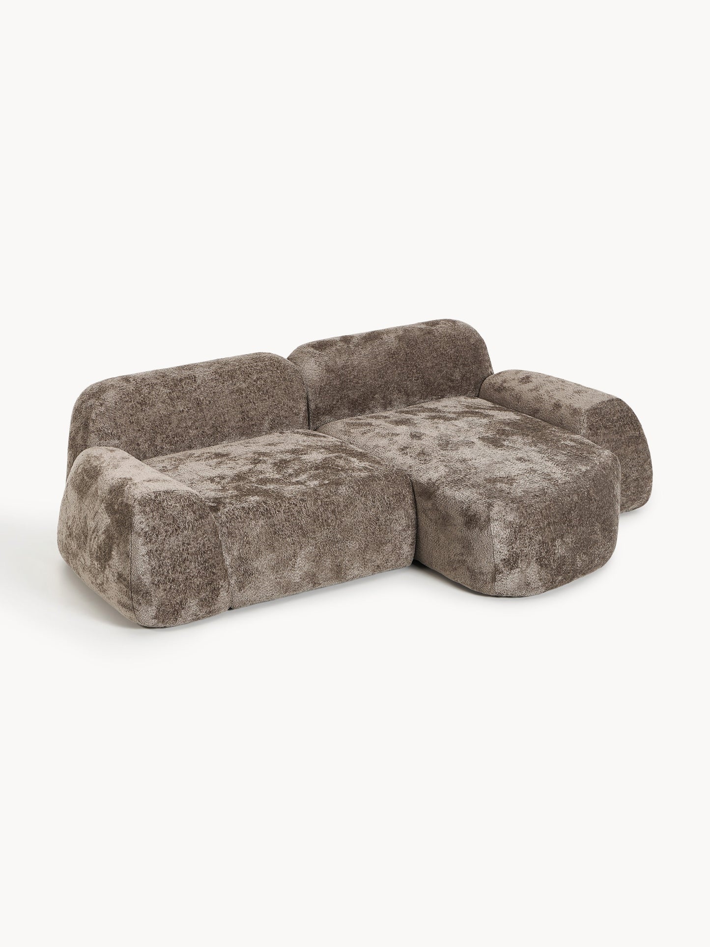 Wolmestra Corner Sofa in Teddy Bouclé, Modular (3-Seater)