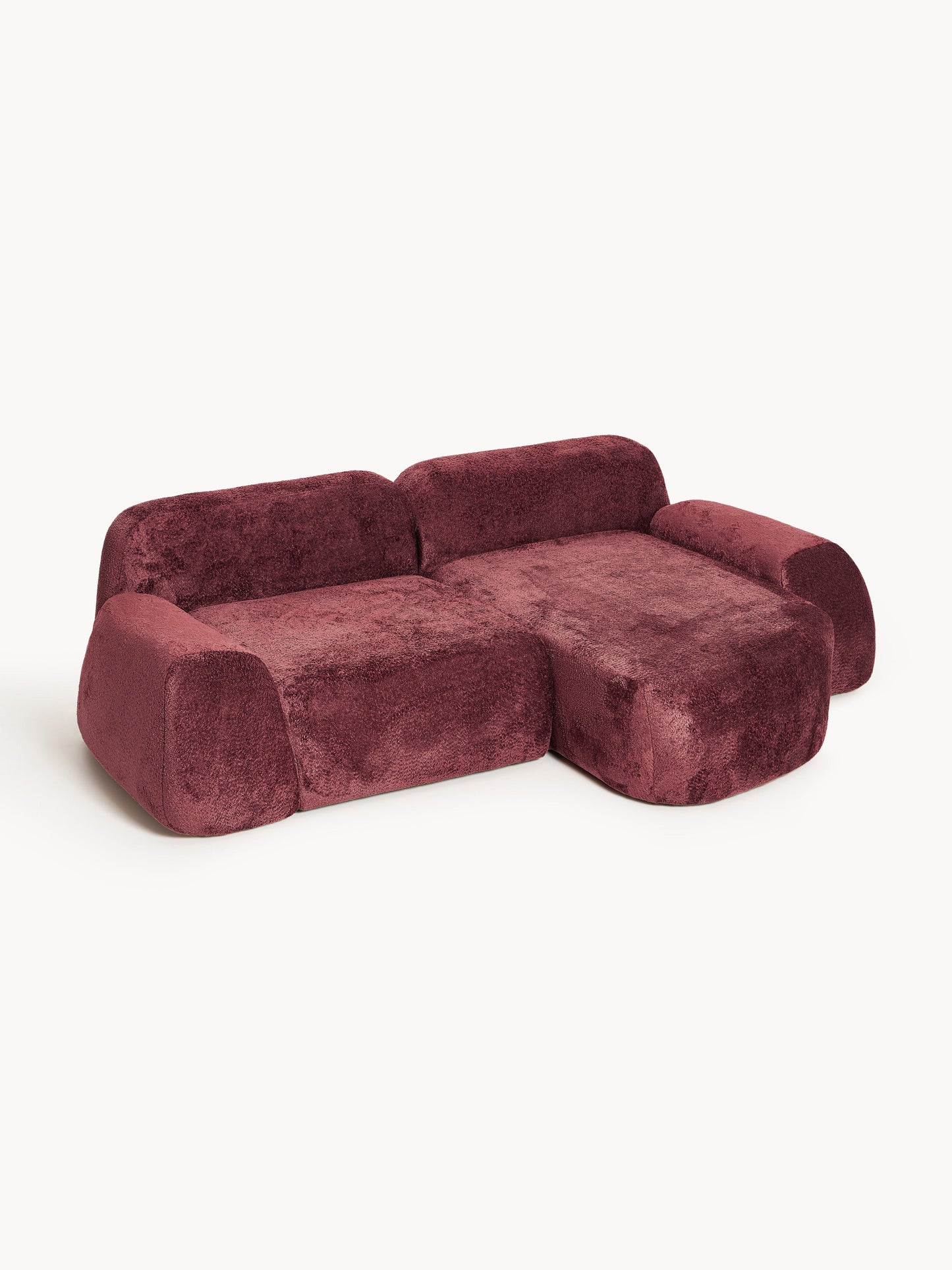 Wolmestra Corner Sofa in Teddy Bouclé, Modular (3-Seater)