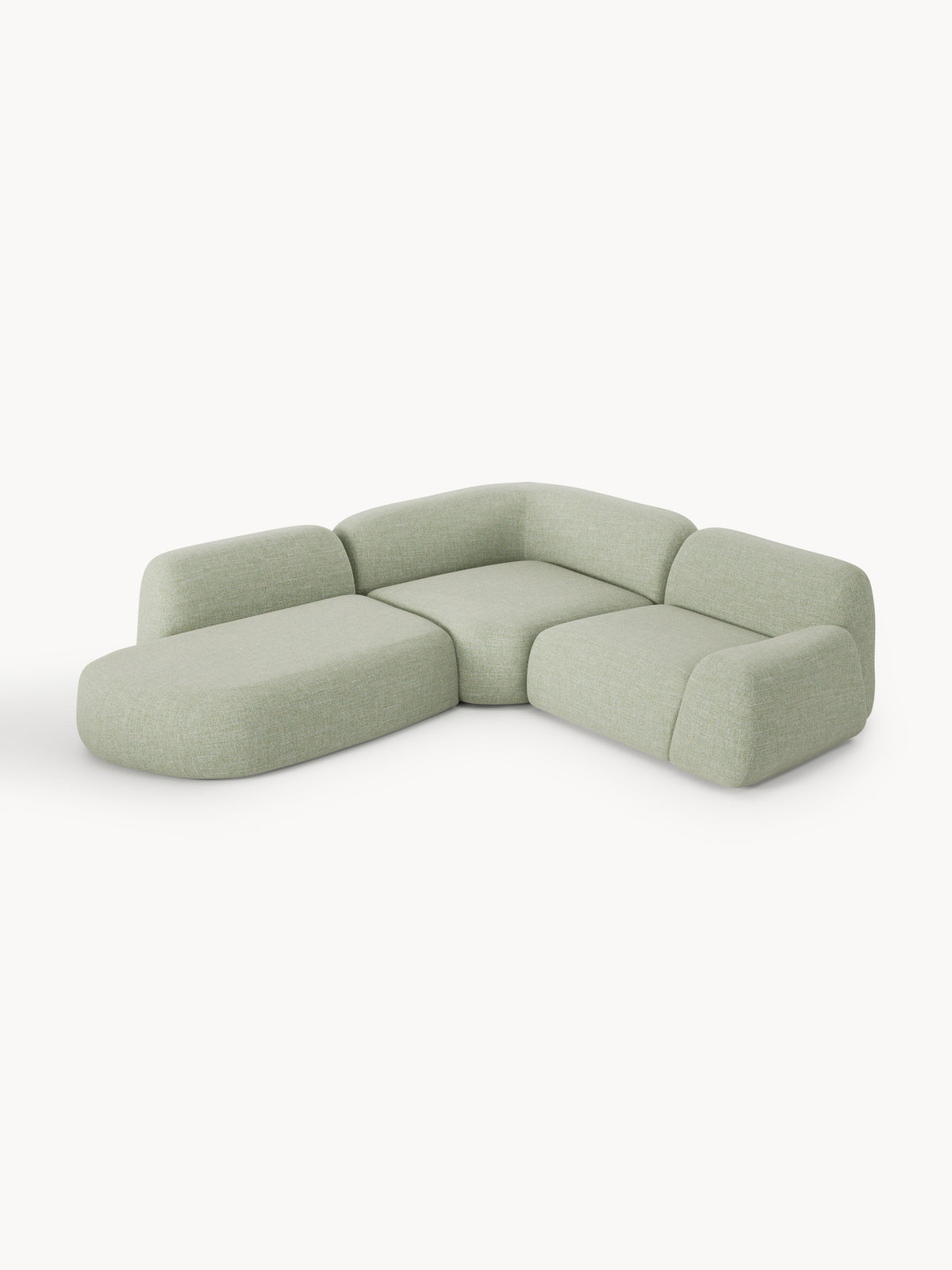 Wolmestra Modular Corner Sofa in Bouclé (4-Seater) with Chaise Longue