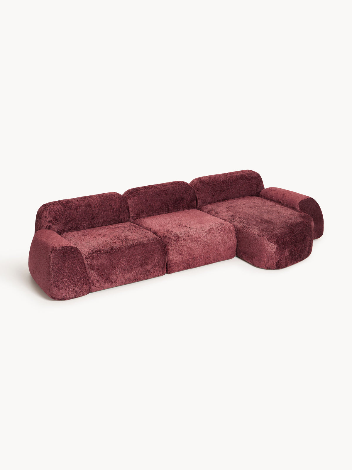 Wolmestra Teddy Bouclé Modular Corner Sofa (4-Seater)