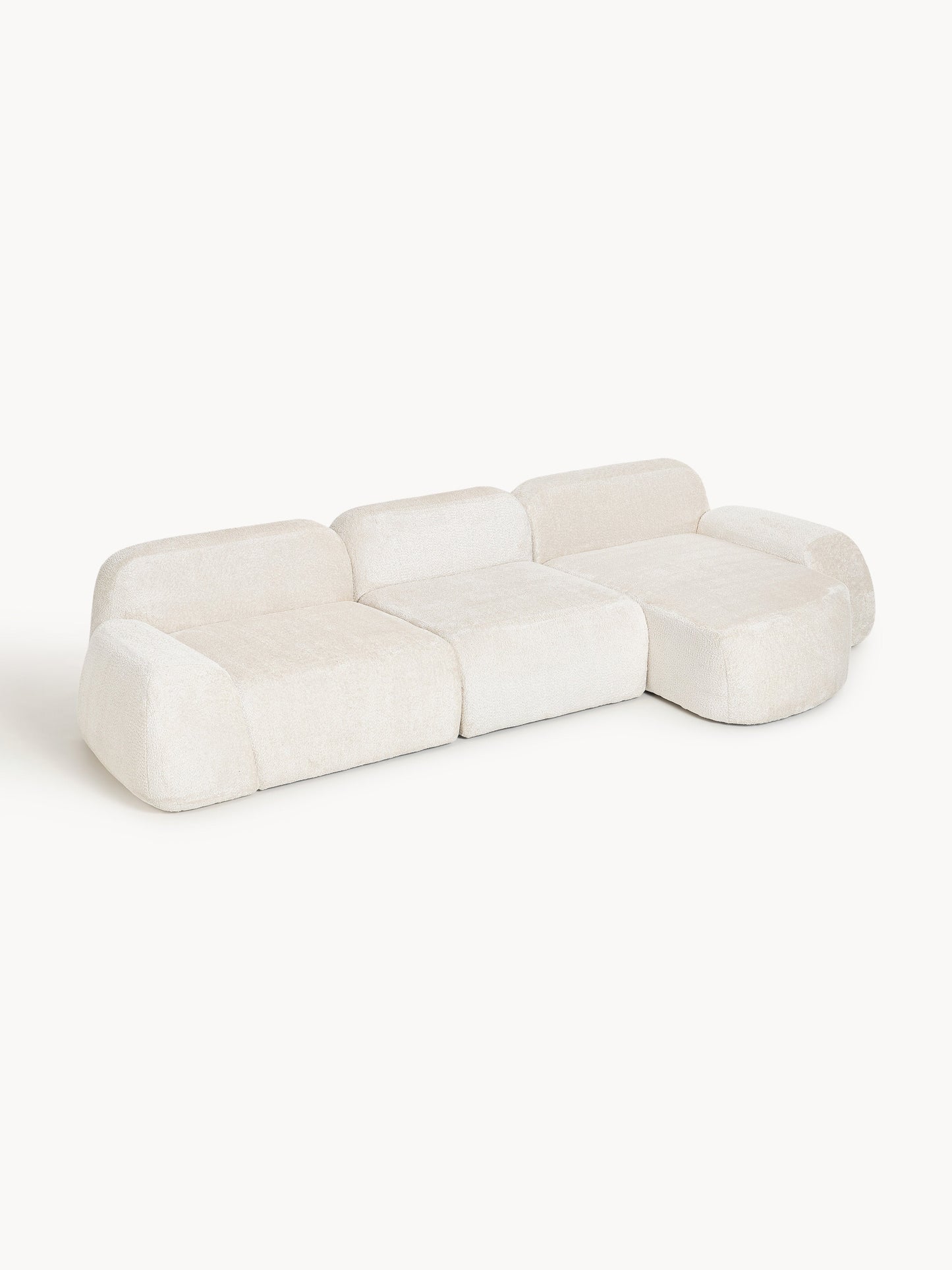 Wolmestra Teddy Bouclé Modular Corner Sofa (4-Seater)