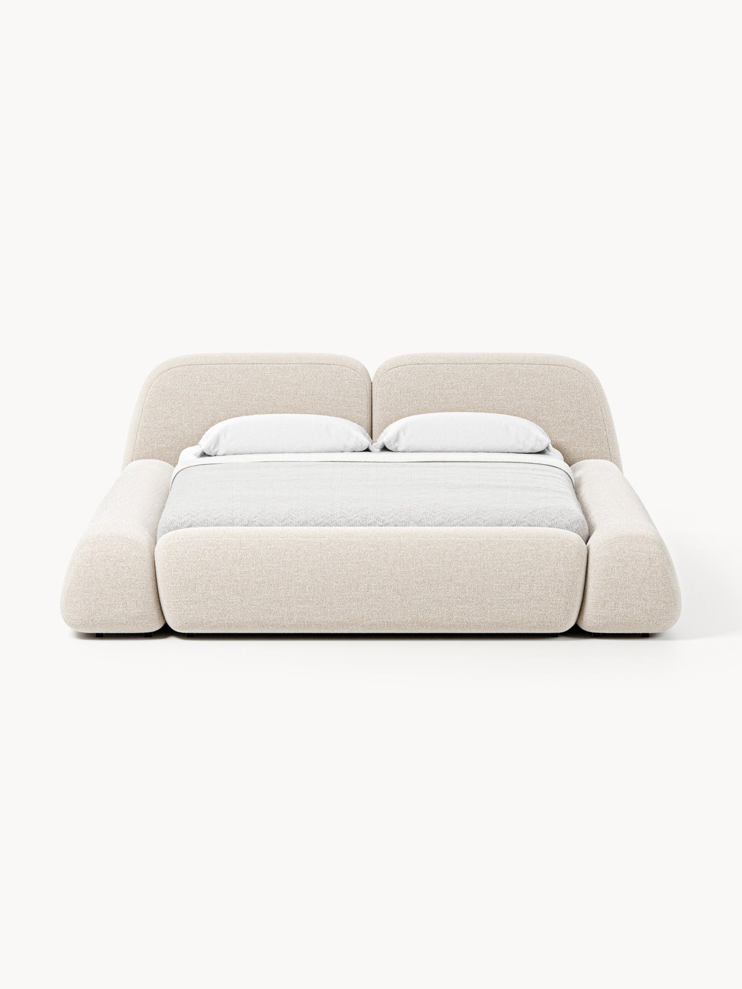 Wolmestra Upholstered Bed in Bouclé
