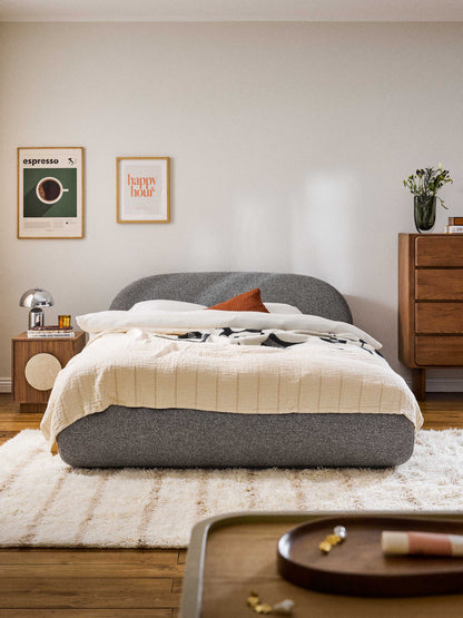Albezzo Bouclé Upholstered Bed