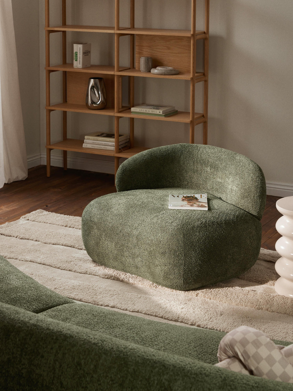 Albezzo Teddy Bouclé Lounge Chair