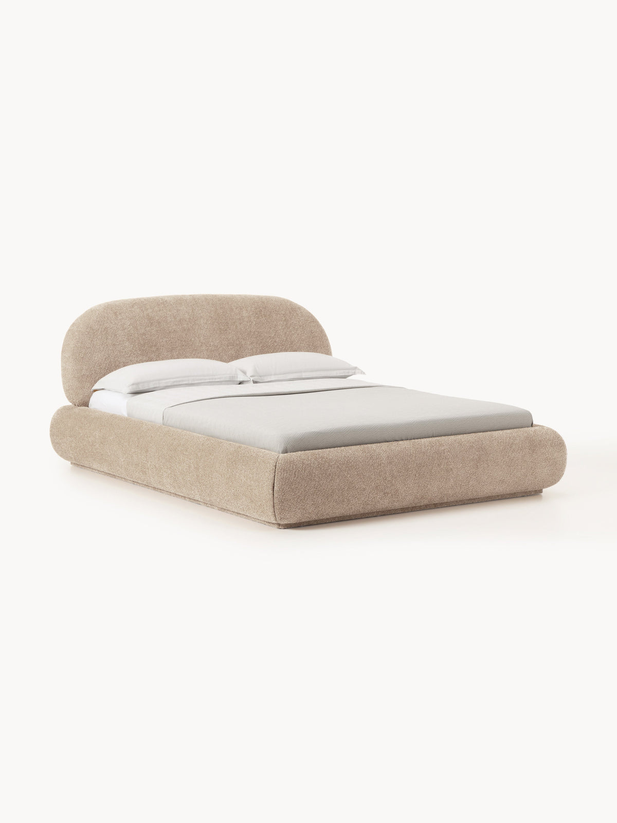 Albezzo Teddy Bouclé Upholstered Bed