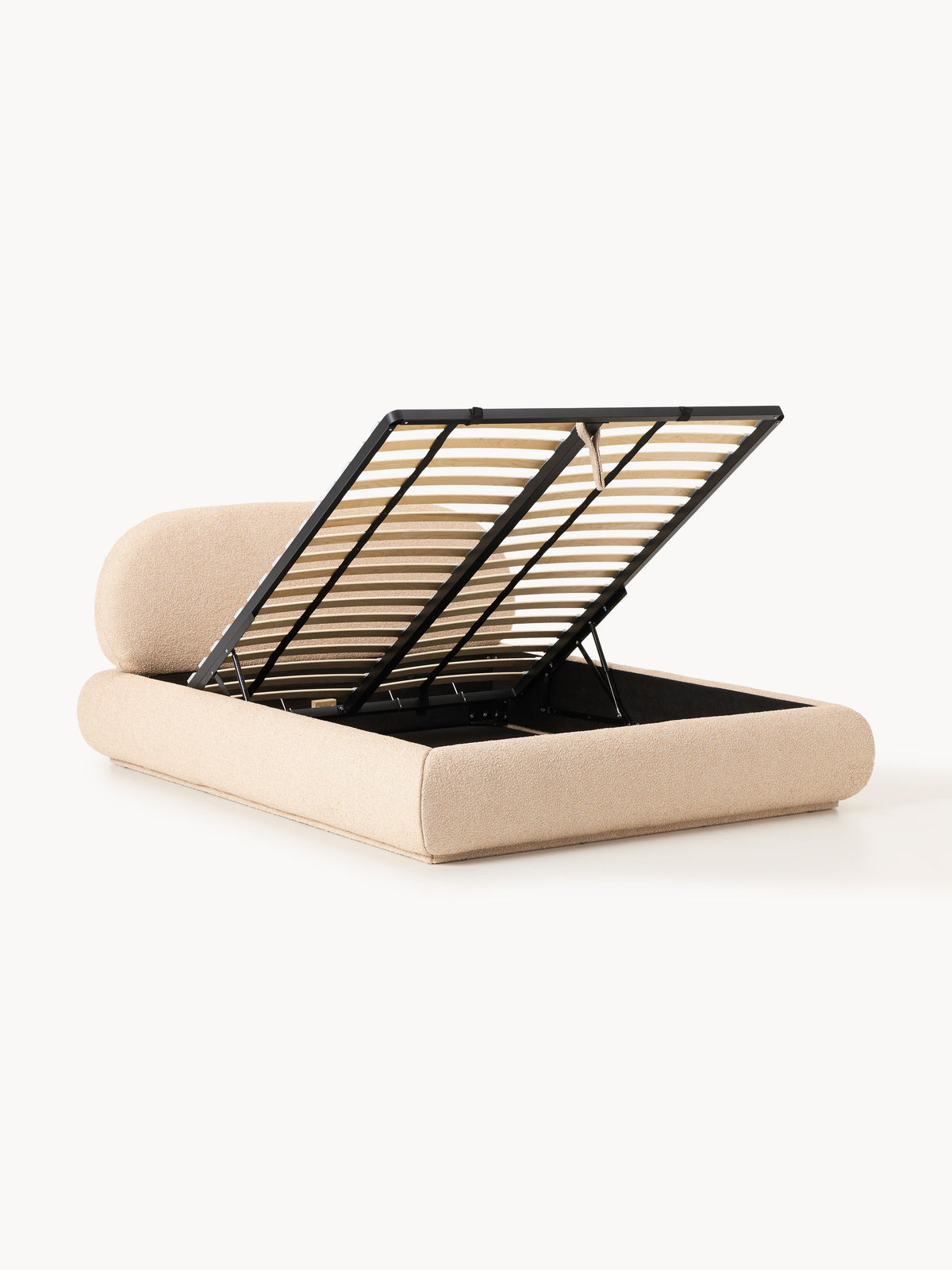 Albezzo Upholstered Storage Bed in Bouclé