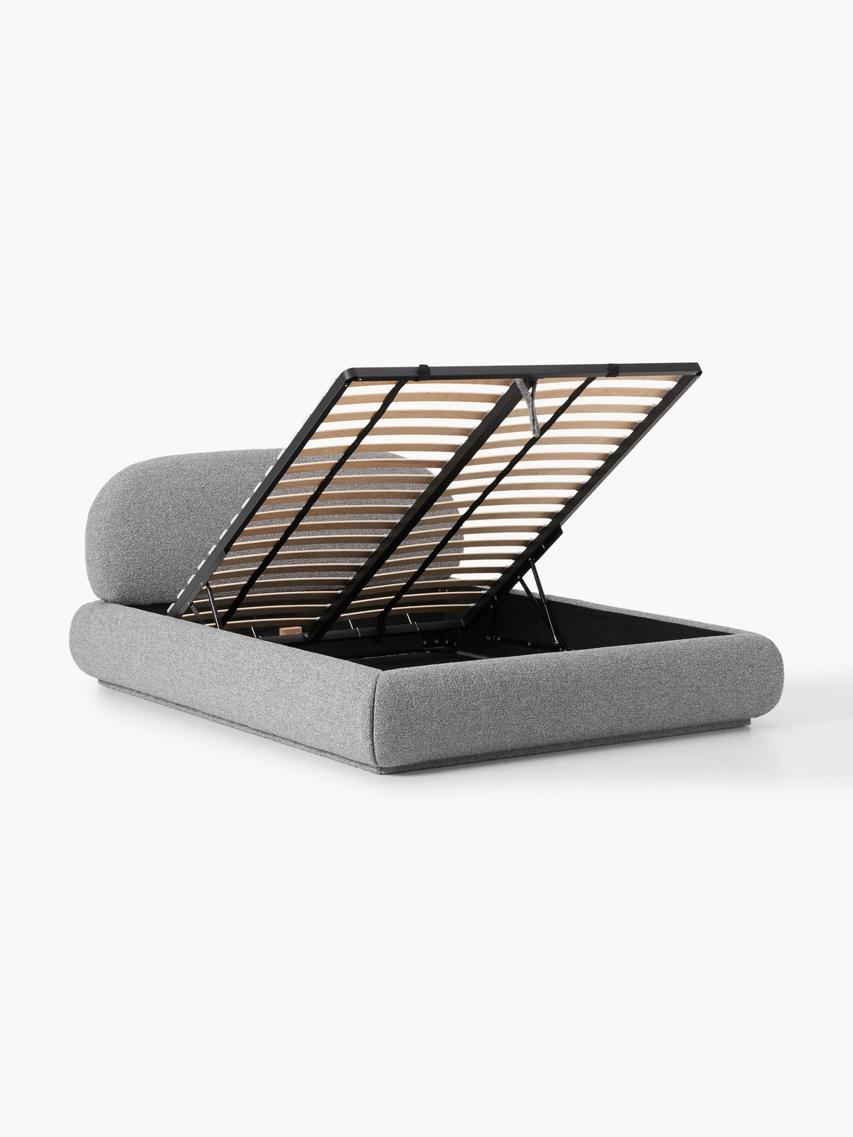 Albezzo Upholstered Storage Bed in Bouclé