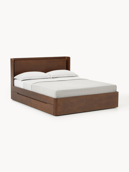 Alombri Bed with Drawers, Wooden