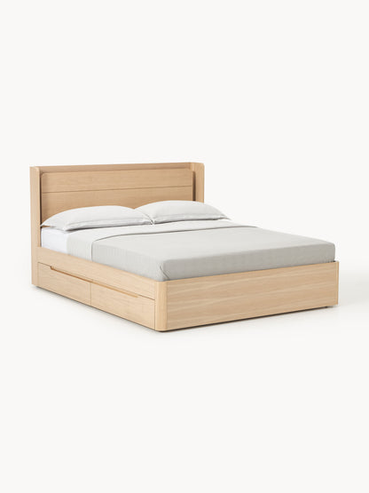 Alombri Bed with Drawers, Wooden