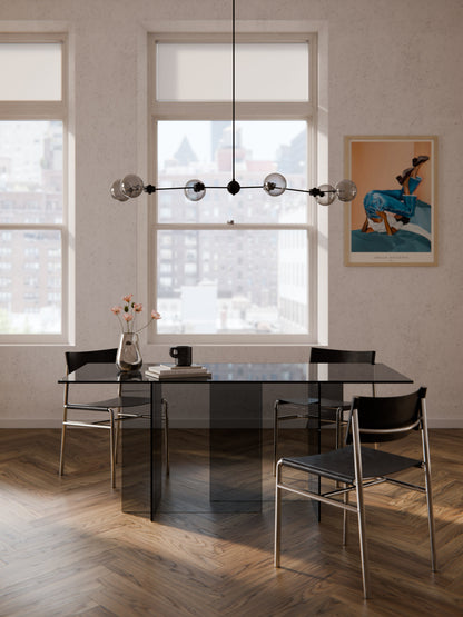 Anoubera Glass Dining Table, 180 x 90 cm