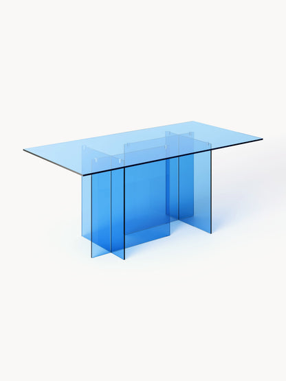 Anoubera Glass Dining Table, 180 x 90 cm