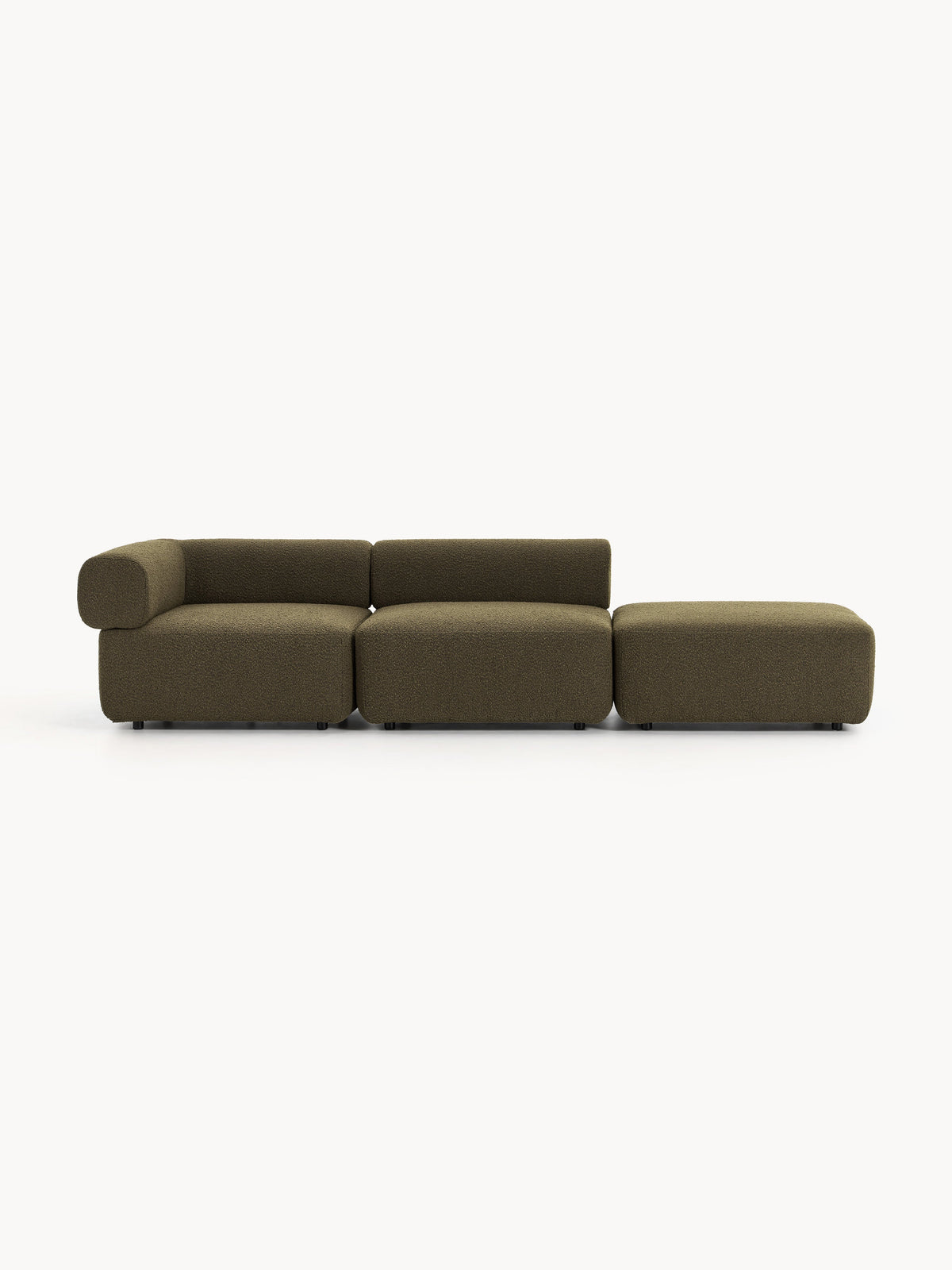 Antolvi Modular Ottoman in Bouclé