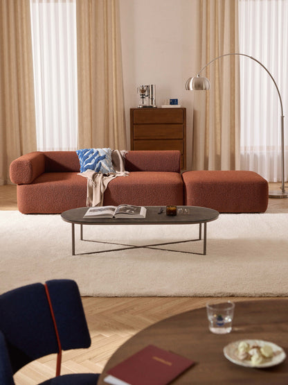 Antolvi Modular Ottoman in Bouclé