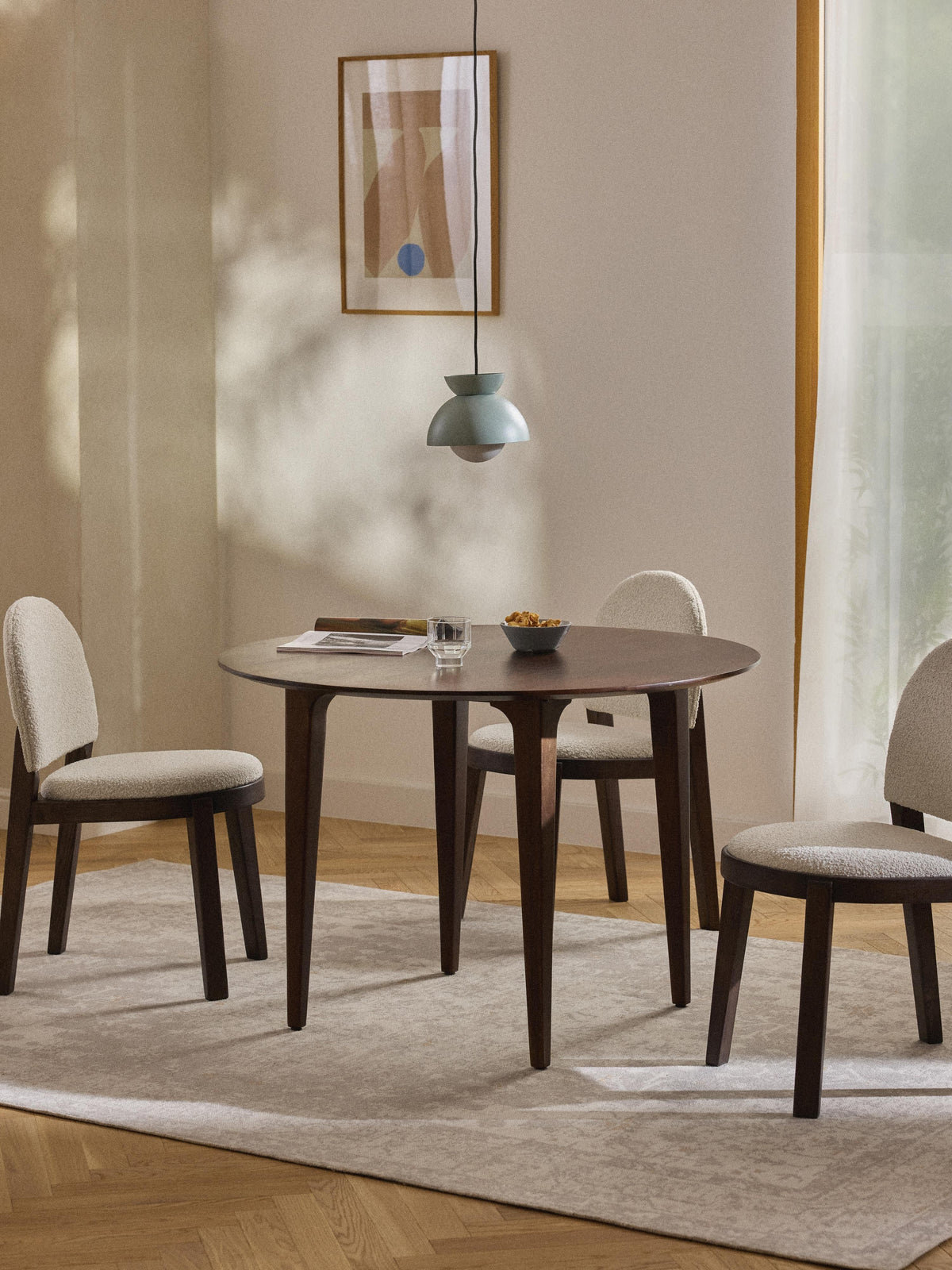 Archemio Round Mango Wood Dining Table, Ø 110 cm