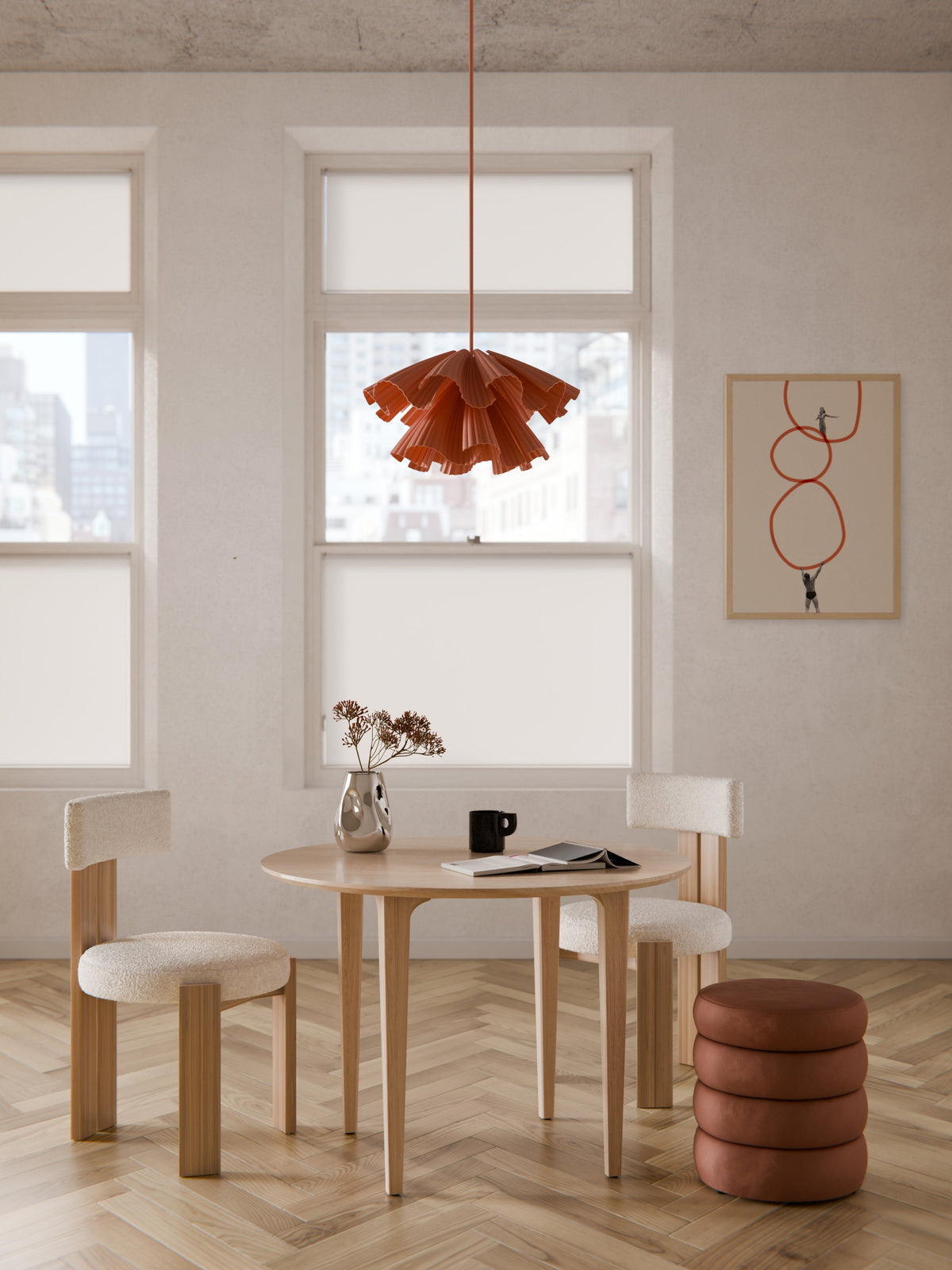 Archemio Round Oak Dining Table, Ø 110 cm