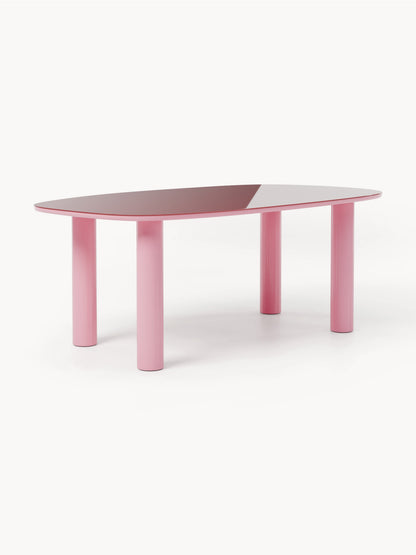 Benlucia Organic Dining Table with Glass Top, 200 x 110 cm