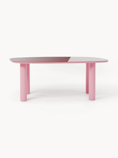 Benlucia Organic Dining Table with Glass Top, 200 x 110 cm