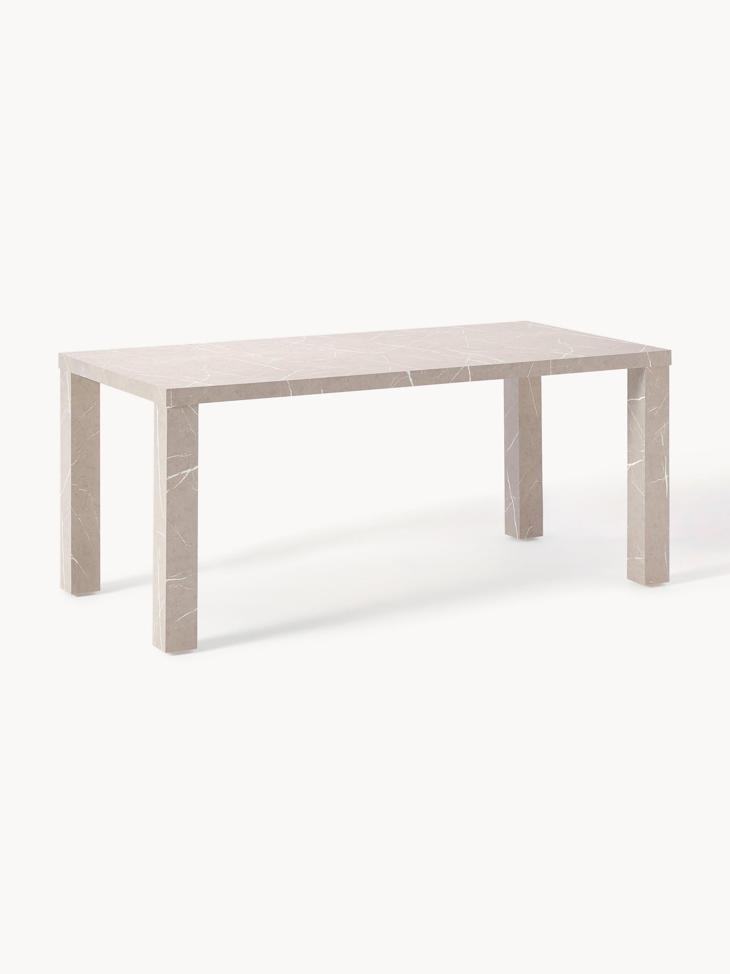 Carlomeo Dining Table in Marble Look, 180 x 90 cm