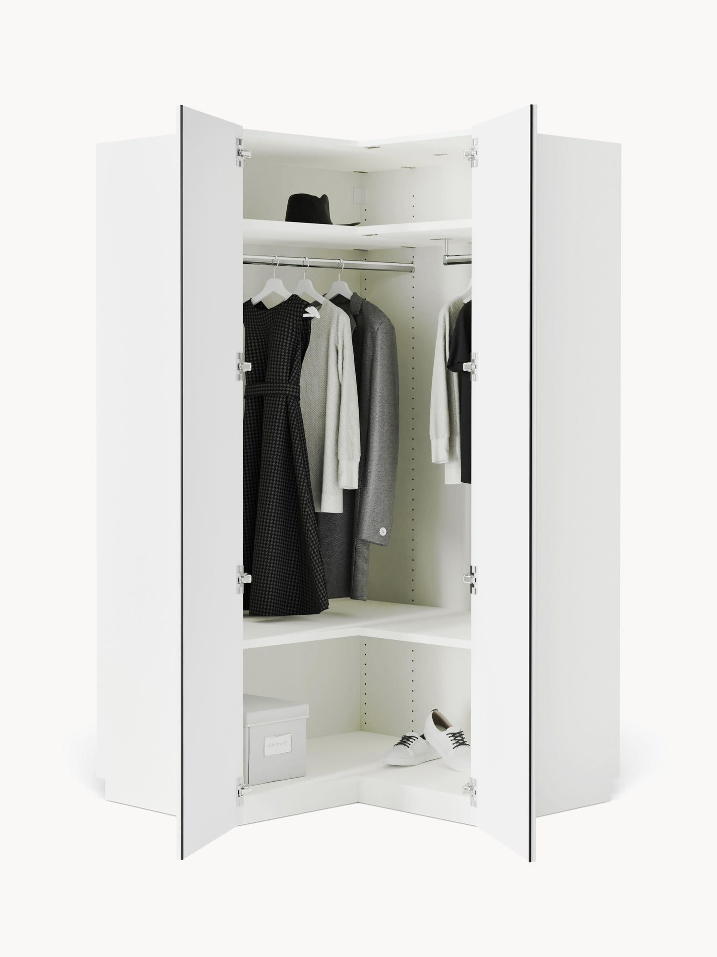 Charlanova Modular Corner Wardrobe, 115 cm Wide