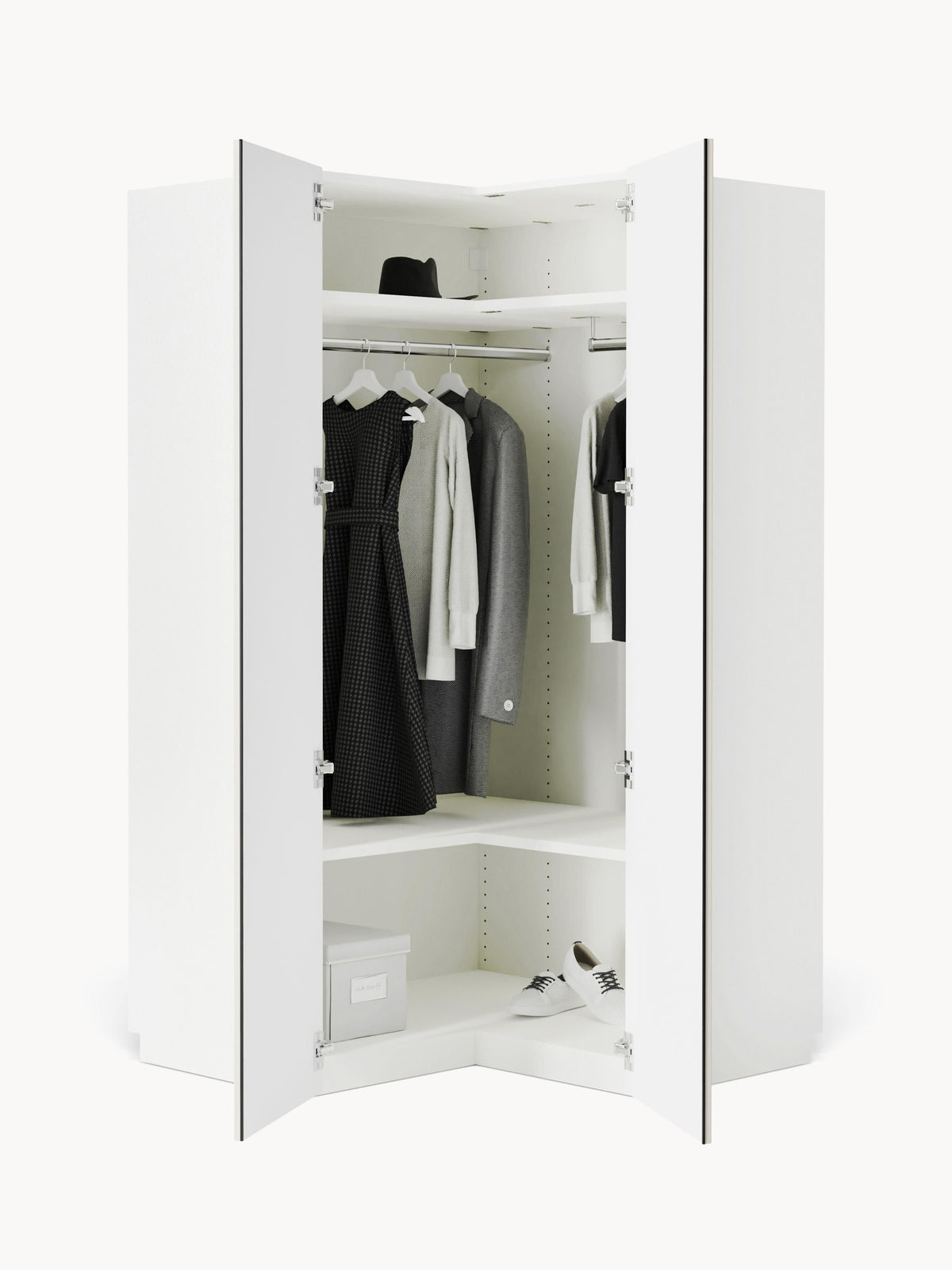 Charlanova Modular Corner Wardrobe, 115 cm Wide