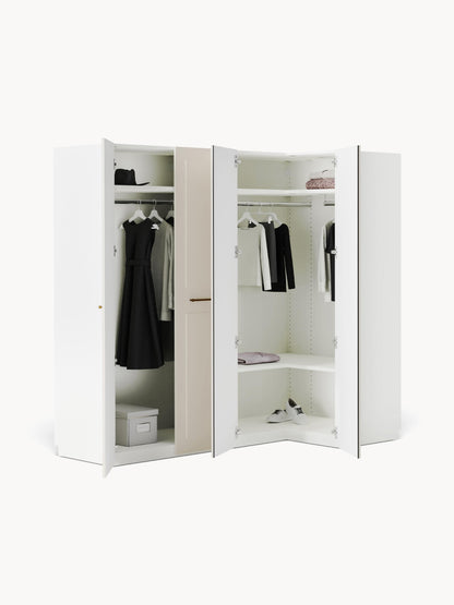 Charlanova Modular Corner Wardrobe, 215 cm Wide, in Various Sizes