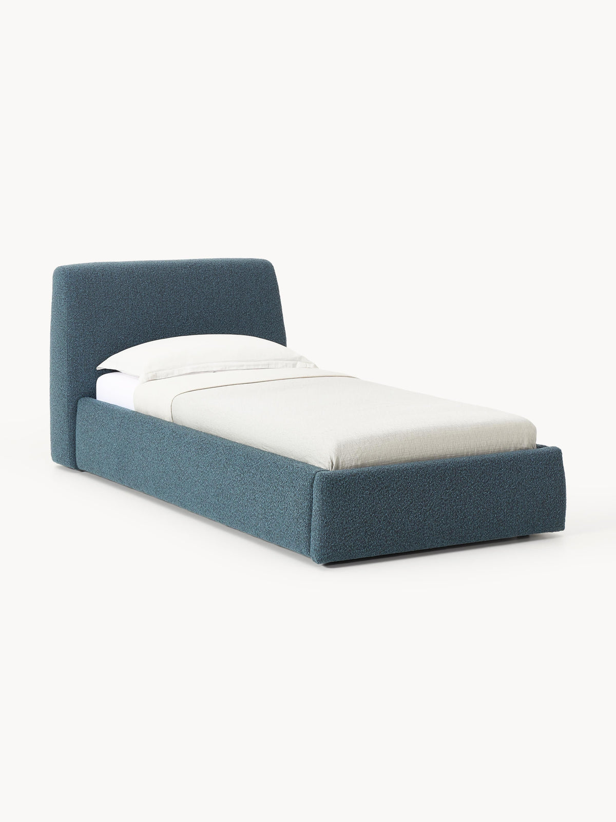 Cloveran Single Bed in Bouclé with Storage
