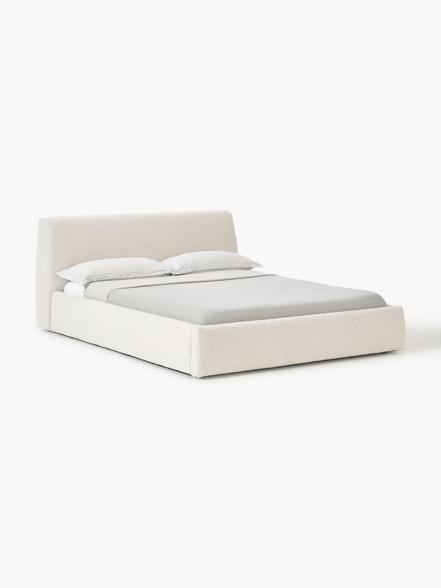 Cloveran Upholstered Bed in Bouclé