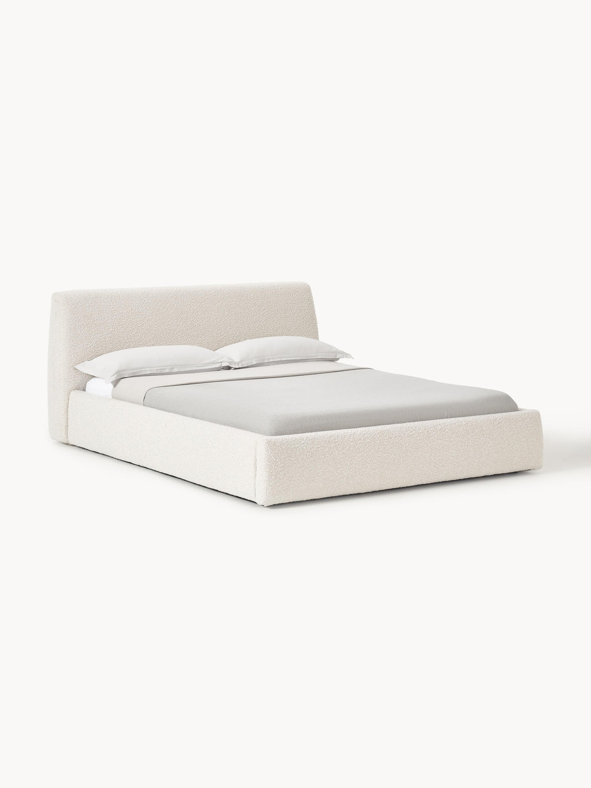 Cloveran Upholstered Bed in Bouclé