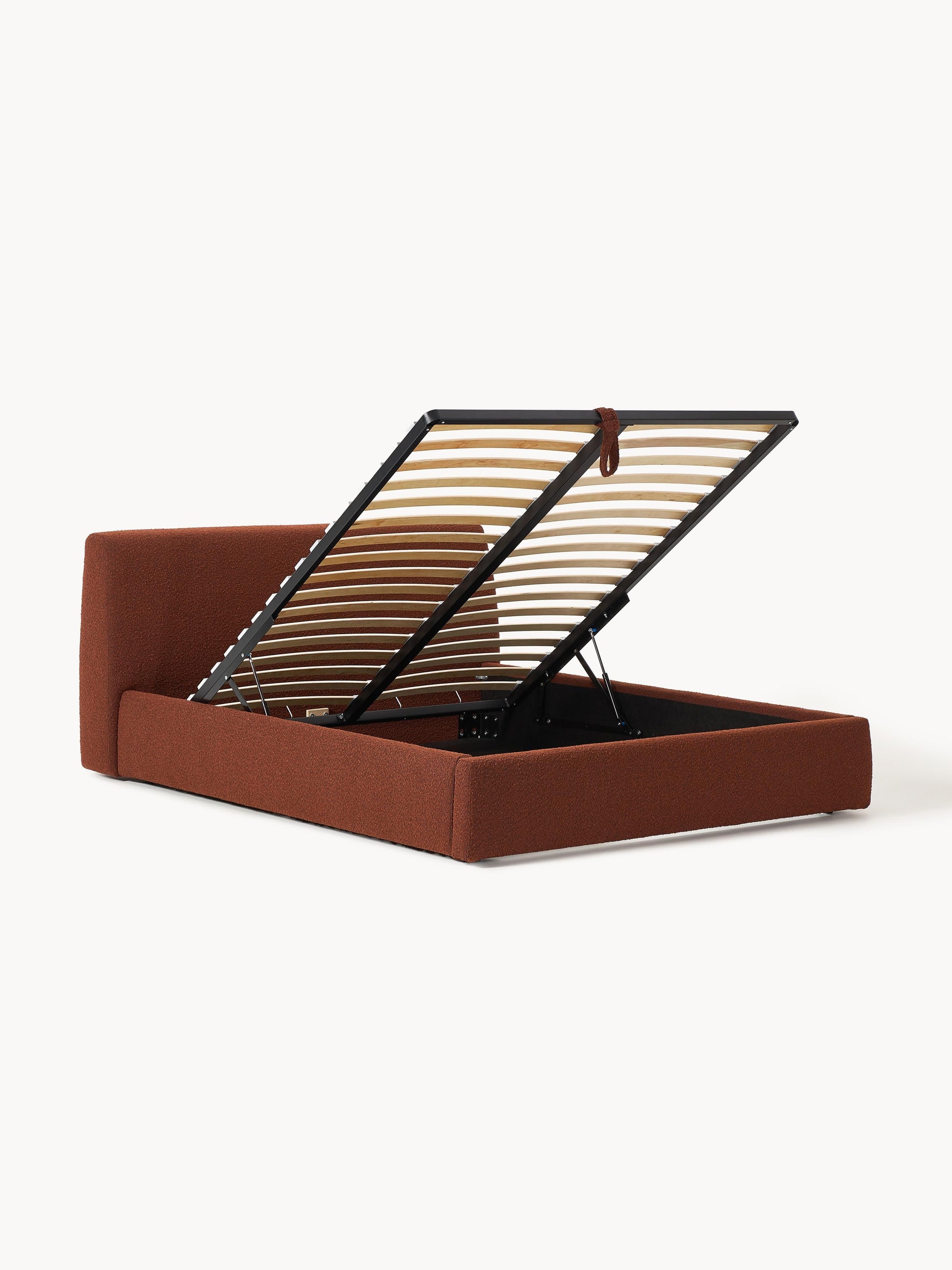 Cloveran Upholstered Storage Bed in Bouclé