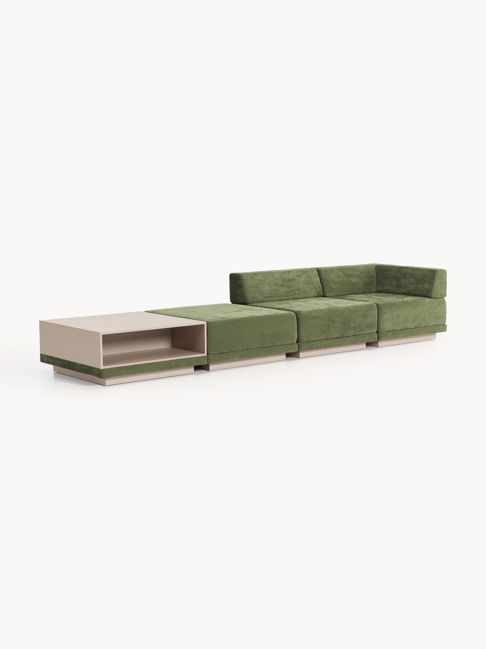 Colrenta Modular Sofa (4-Seater) with Coffee Table & Ottoman