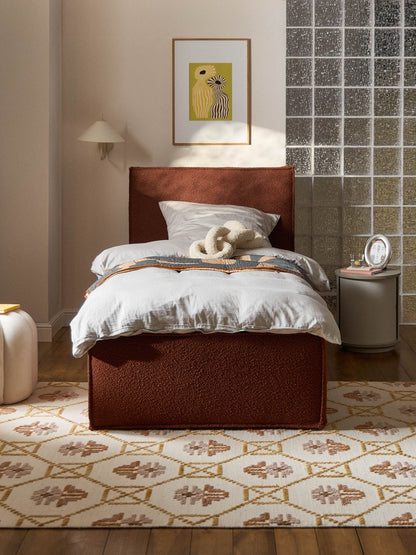 Dreponte Single Bed in Bouclé
