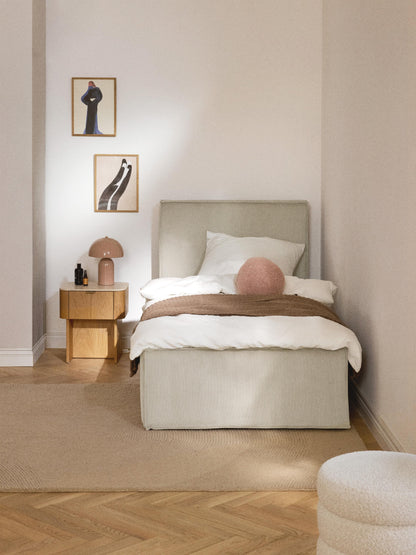 Dreponte Single Bed in Corduroy with Storage