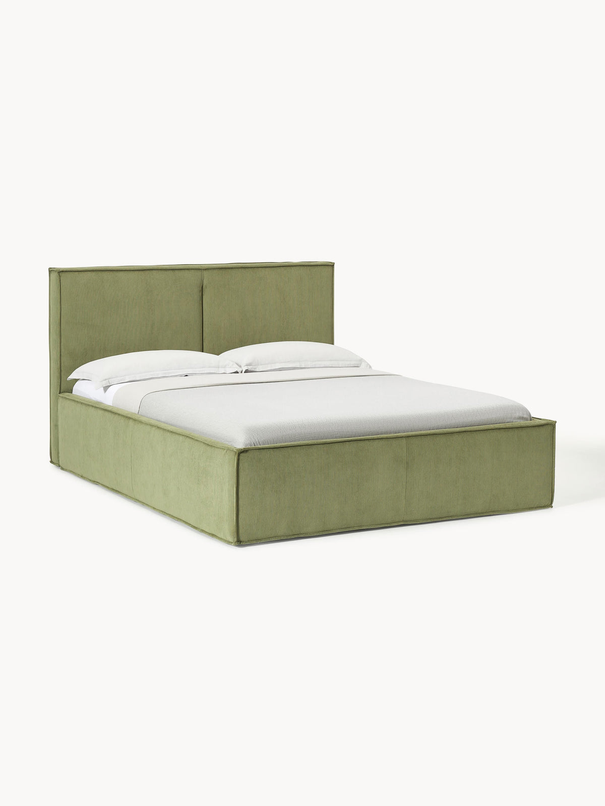 Dreponte Upholstered Bed in Corduroy with Storage