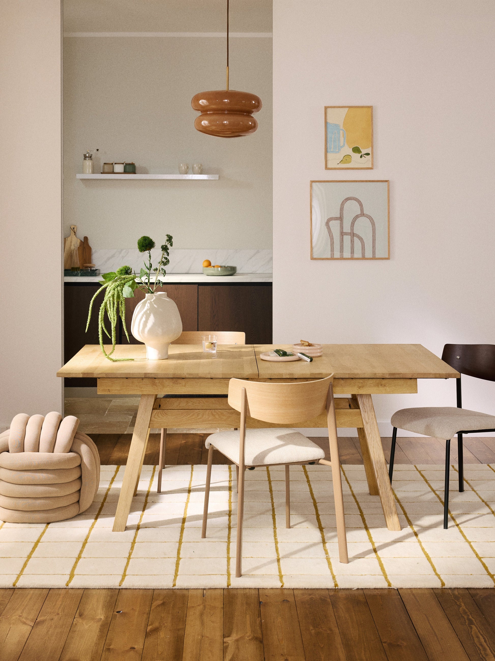 Ethranzo Dining Table, Extendable, 180 - 220 x 100 cm