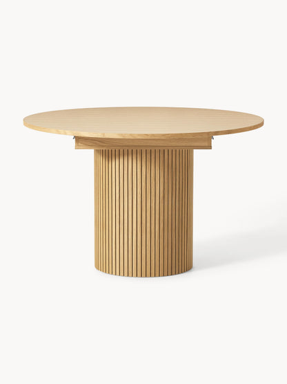 Filandro Extendable Dining Table with Grooved Texture, 120 - 160 x 75 cm