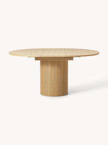 Filandro Extendable Dining Table with Grooved Texture, 120 - 160 x 75 cm