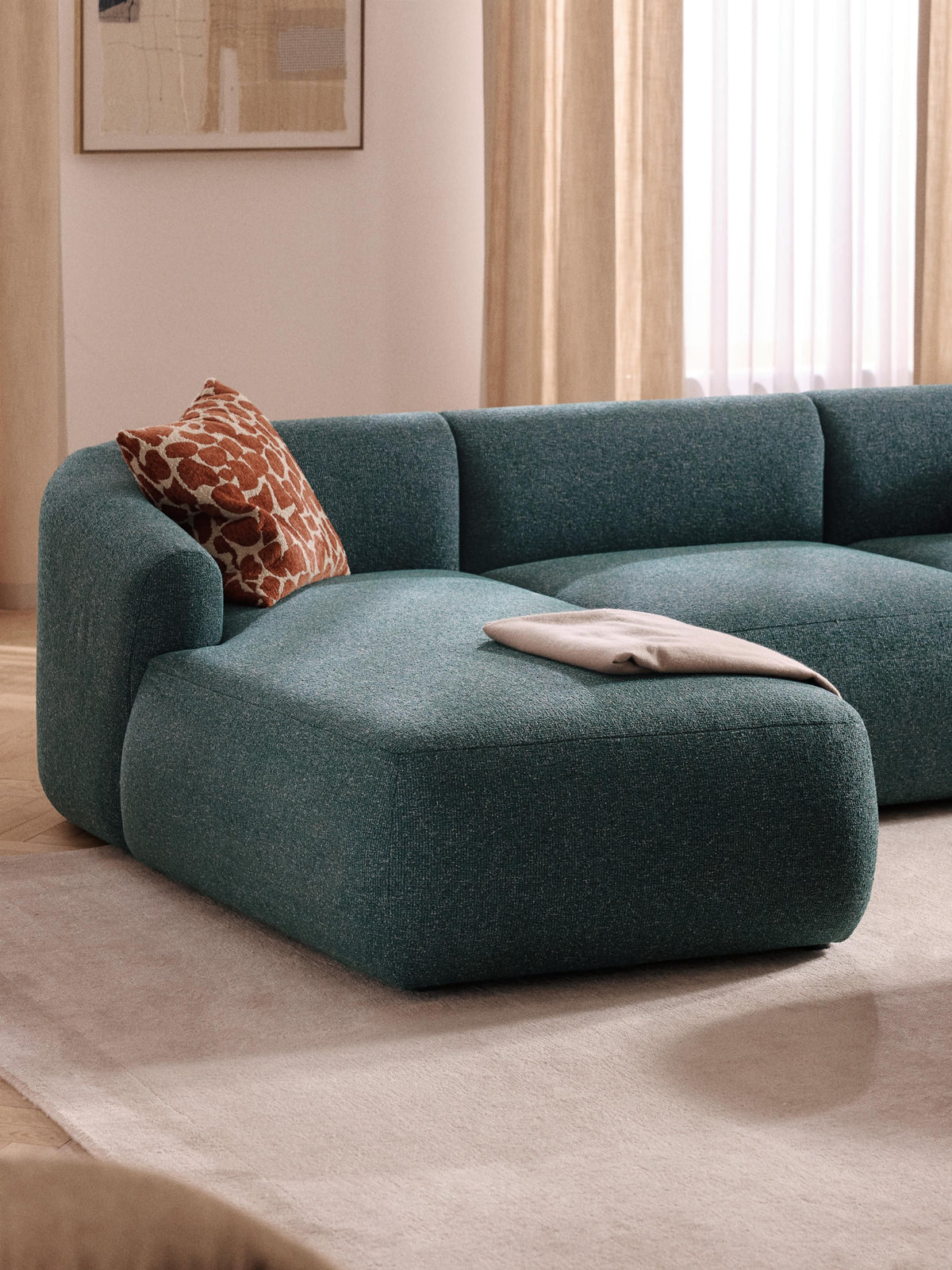 Fiorvana Chaise Corner Module in Bouclé