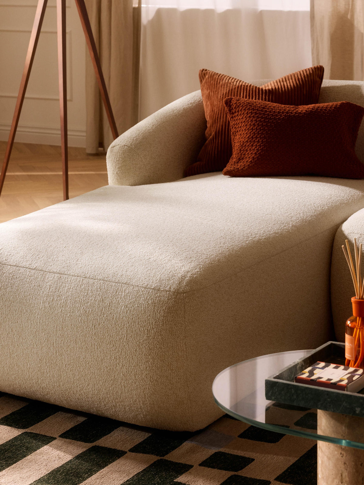 Fiorvana Chaise Corner Module in Bouclé