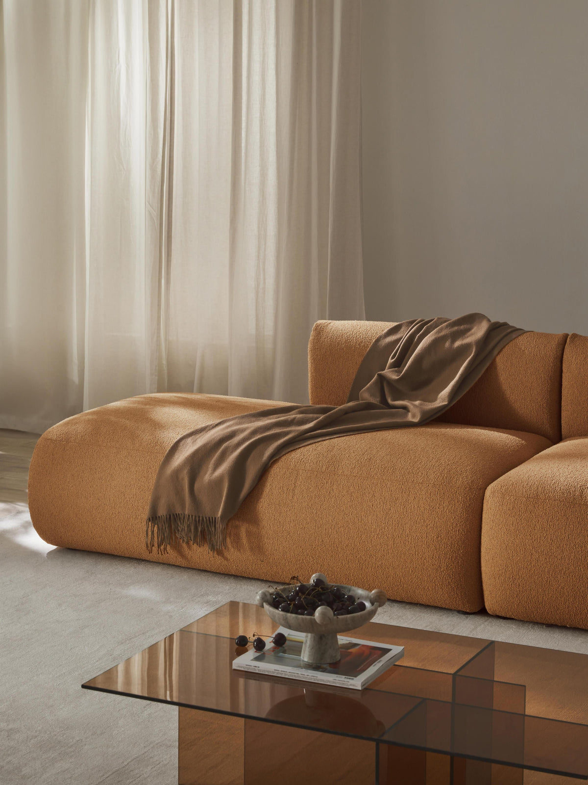 Fiorvana Chaise Module in Bouclé
