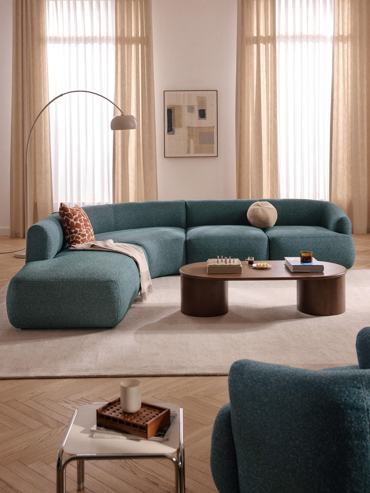 Fiorvana Modular Corner Sofa in Bouclé (4-Seater)